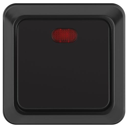 Выключатель 1-кл. ОП Quadro 2-102-05 10А IP20 250В с подсветкой антрацит Intro Б0069730