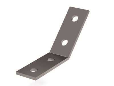 Уголок крепежный двойн. 60град. гор. оцинк. DKC BMC1026HDZ