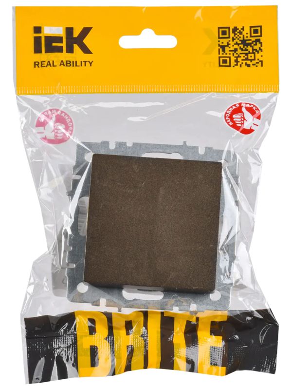 Выключатель 1-кл. СП BRITE ВС10-1-4-БрТБ 10А самовозвратн. механизм бронза IEK BR-V14-0-10-K45