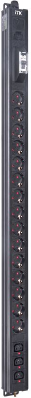 Блок распределения питания BASE PDU PV1111 24U 1ф 16А 15SCHUKO 3C13 2.6м SCHUKO ITK BS-PV12-15D-03C13-11