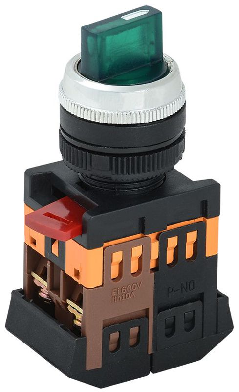 Переключатель АNСLR-22-3 240В на 3 полож. 1НО+1НЗ зел. GENERICA BSW10-ANCLR-3-K06