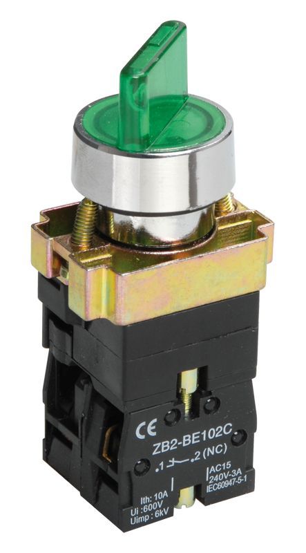 Переключатель LAY5-BK2365 на 2 полож. 1НО+1НЗ зел. KARAT IEK BSW90-BK-2-K06