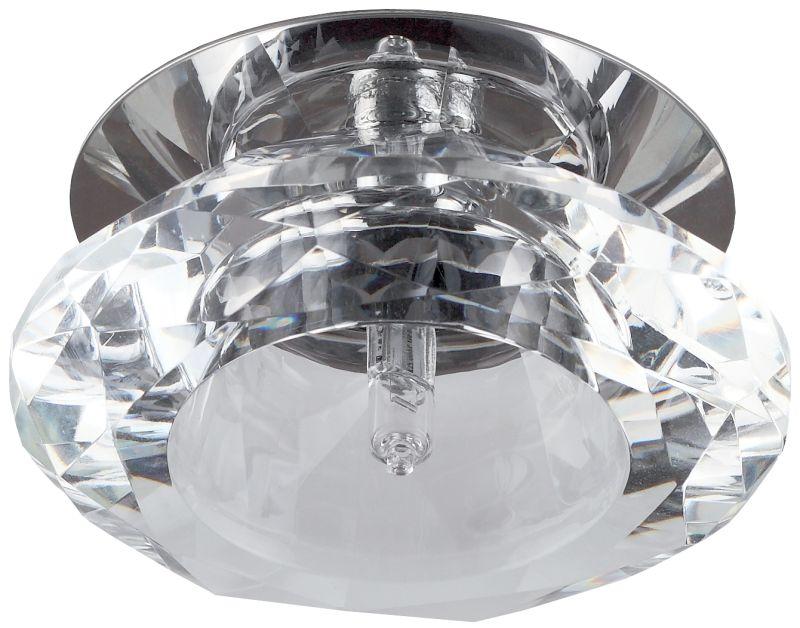 Светильник DK12 CH/WH декор "хрустальный плафон" G9 220В 40Вт хром/прозр. ЭРА C0043744
