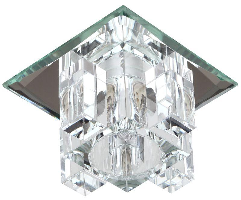 Светильник DK2 SL/WH декор "хрустальный куб с верт. столбом" G9 220В 40Вт зерк./прозр. ЭРА C0043831