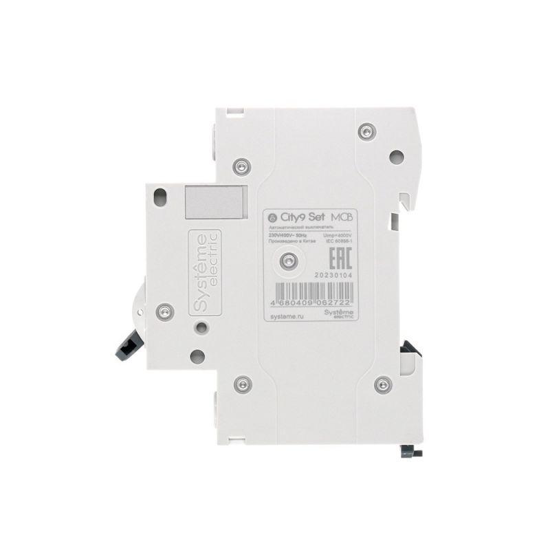 Выключатель автоматический модульный 1п B 6А 4.5кА City9 Set 230В SE C9F14106