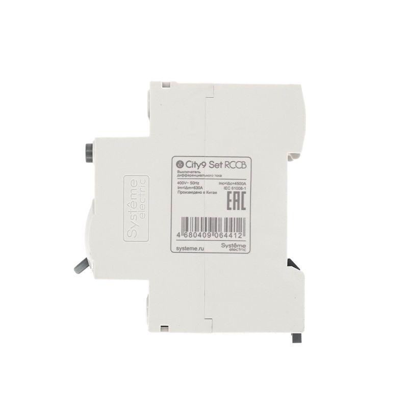 Выключатель дифференциального тока (УЗО) 4п 63А 300мА тип AC City9 Set 400В SE C9R66463