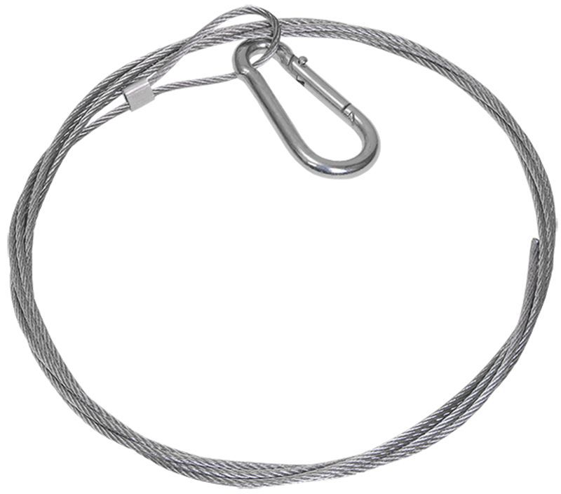 Трос стальной с карабином 1м IEK CLP1M-SRC-2-01