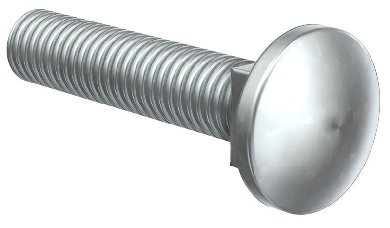 Винт с гладкой головкой и квадратным подголовником М6х30 HDZ (уп.100шт) IEK CMZ11-VT-06-030-HDZ