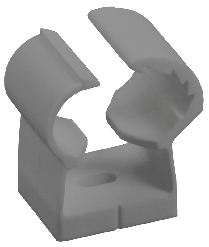 Клипса с фиксатором для глад. труб 14-18мм сер. (уп.40шт) IEK CTA00D-FL-014-K41