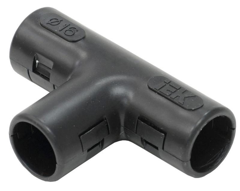 Тройник открывающийся TI16G черн. IEK CTA10D-TIG16-K02-050