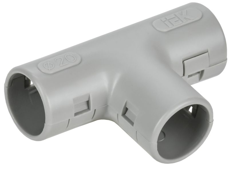 Тройник для жестких труб d20мм TIG-20 ELASTA IEK CTA10D-TIG20-K41-050