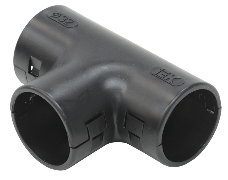 Тройник открывающийся TI32G черн. (уп.5шт) IEK CTA10D-TIG32-K02-005