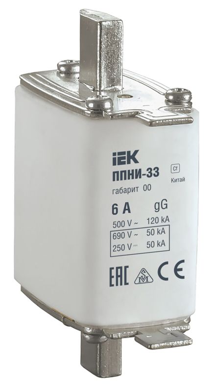 Вставка плавкая ППНИ-33 6А габарит 00 IEK DPP10-006
