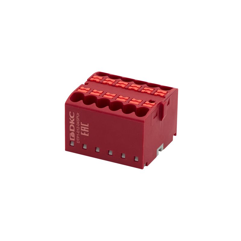 Блок распределительный зажим push-in 12 точек подключения 2.5кв.мм красн. DKC DTP1-012-04SPUR