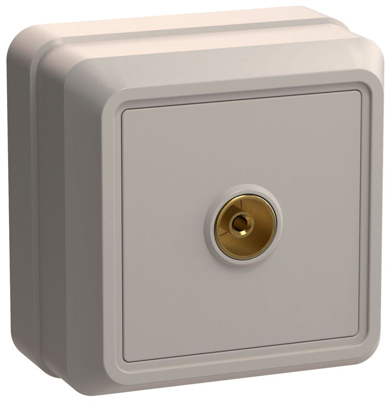 Розетка телевизионная TV 1-м ОП Октава РТВ20-ОКм IP20 крем. GENERICA EAO10-K33-DC