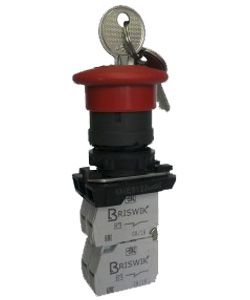 Выключатель кнопочный КМЕ 5111м К УХЛ3 1НО+1НЗ гриб с фиксацией и ключом IP 40 красн. Электротехник ET006863