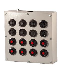 Пост управления ПКУ-15-21.441-54У2 (8хКЕ081/2(1з+1р) черн.+8хКЕ081/2(1з+1р) красн.+PG-36) Электротехник ET008532