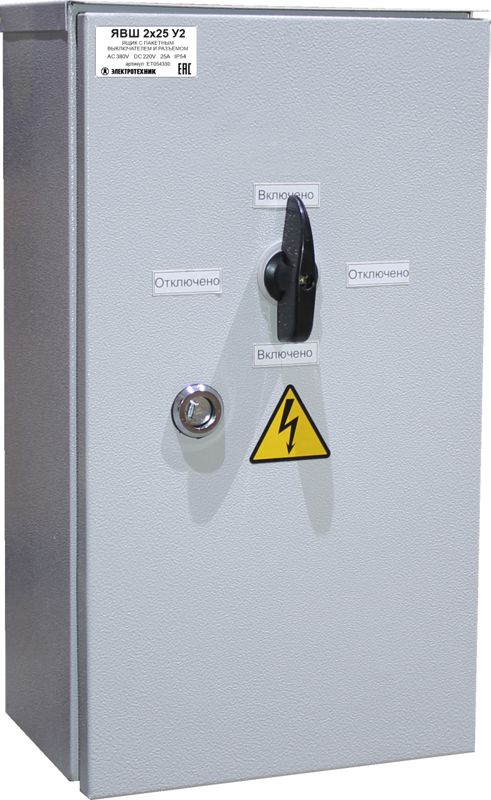 Ящик с пакетным выключателем и разъемом Электротехник ET054330