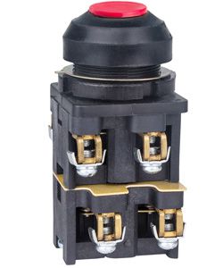 Выключатель кнопочный КЕ-082 У2 исп.8 1НО+2НЗ цилиндр 10А IP54 660В красн. Электротехник ET502401