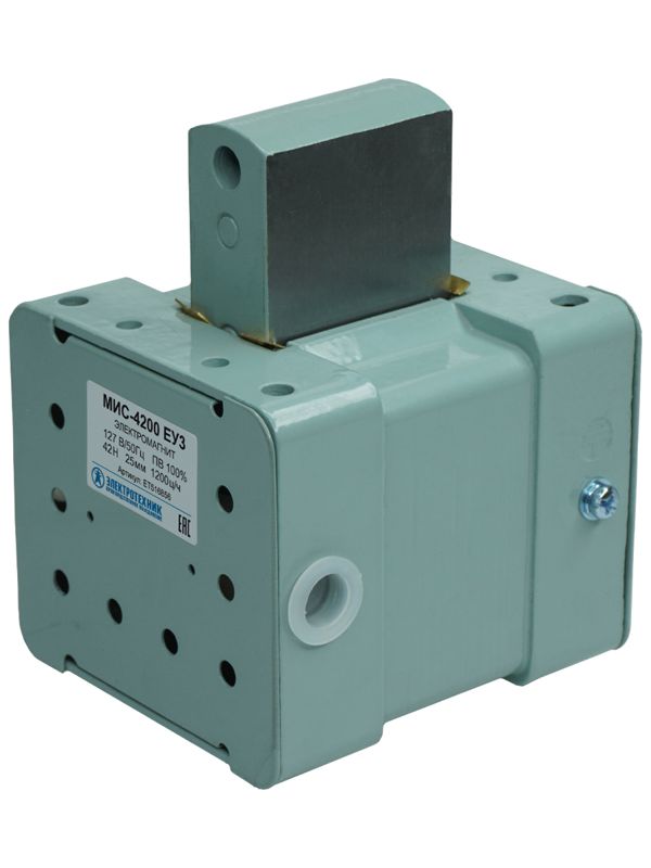 Электромагнит МИС-4200 ЕУ3 127В толкающее исполнение ПВ 100% IP20 с жесткими выводами Электротехник ET516856