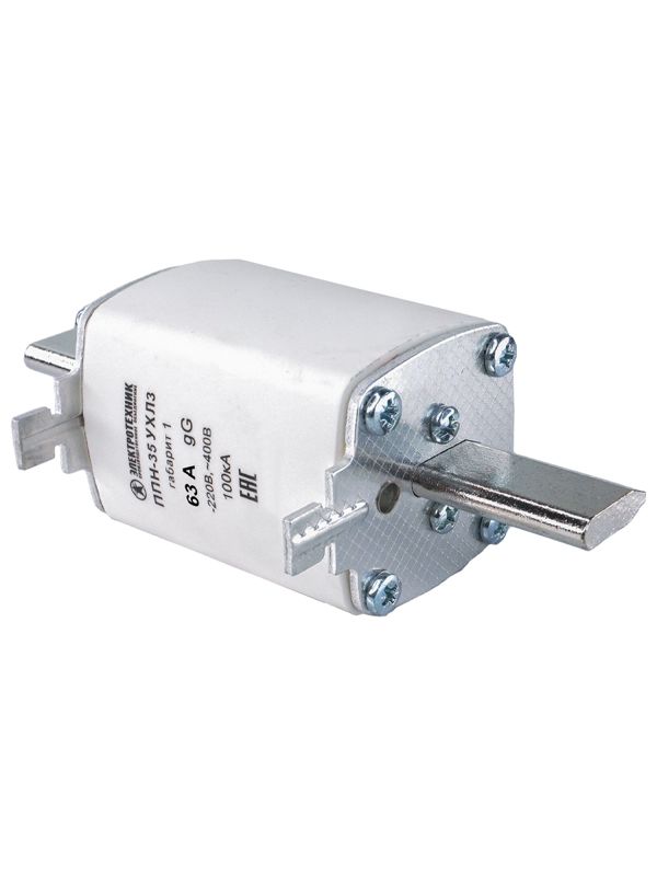 Вставка плавкая ППН-35 УХЛ3 63А габарит 1 IP00 Электротехник ET522690