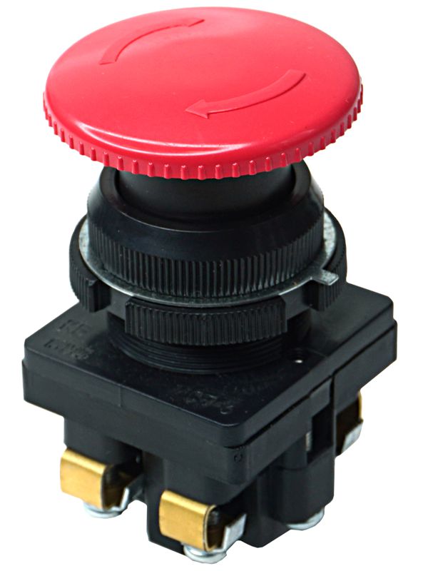 Выключатель кнопочный КЕ-131 У3 исп.3 2НЗ гриб с фиксацией 10А IP40 660В красн. Электротехник ET529299