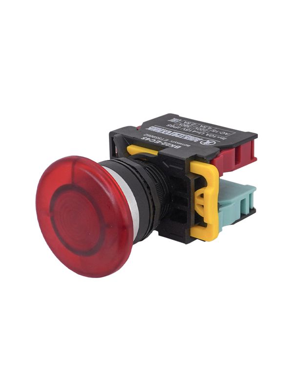 Выключатель кнопочный ВК22-EC45 1НО+1НЗ гриб без фиксации 40мм d22мм IP65 красн. Электротехник ET559662