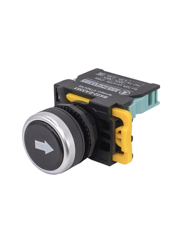 Выключатель кнопочный ВК22-EA3351 1НО с символом "Стрелка вверх"/"Стрелка вниз" цилиндр d22мм IP65 черн. Электротехник ET924744