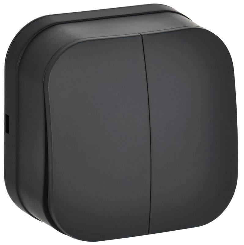 Выключатель 2-кл. ОП GLORY ВС20-2-0-ХЧм 10А черн. матов. IEK EVH20-K02M-10