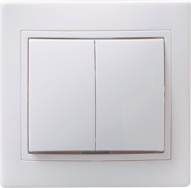 Выключатель 2-кл. 1п СП Кварта 10А IP20 ВС10-2-0-КБ керамич. осн. бел. GENERICA EVK20-K01-10-K