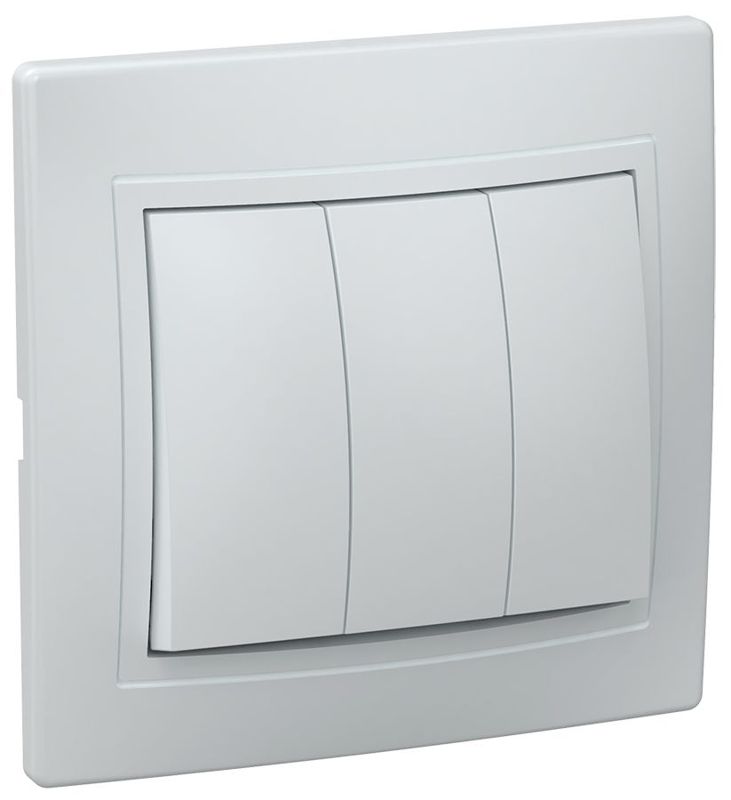 Выключатель 3-кл. СП Кварта 10А IP20 ВС10-3-0-ККм крем. GENERICA EVK30-K33-10-DM