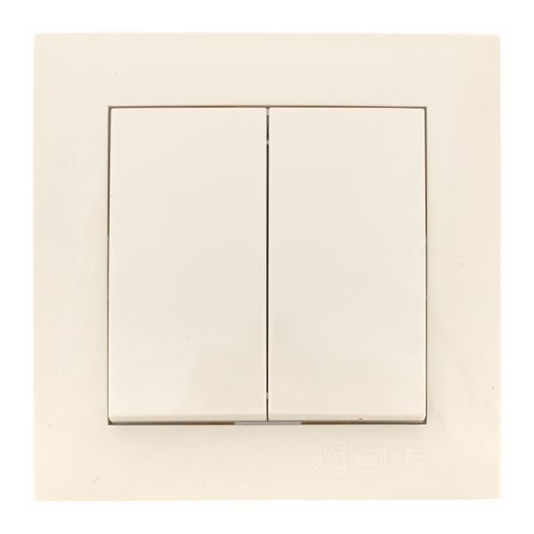 Выключатель 2-кл. СП Валенсия 10А IP20 крем. PROxima EKF EWV10-023-20