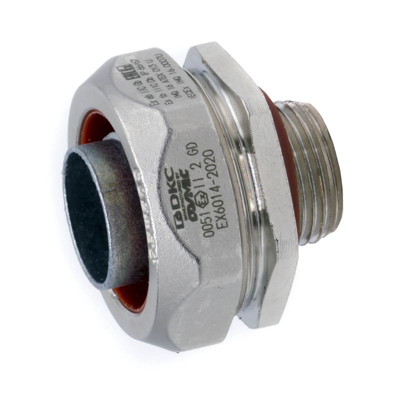 Муфта металлорукав-коробка взрывозащ. Ex e DN26мм M25х1.5 IP66/67 никелир. латунь DKC EX6014-2527