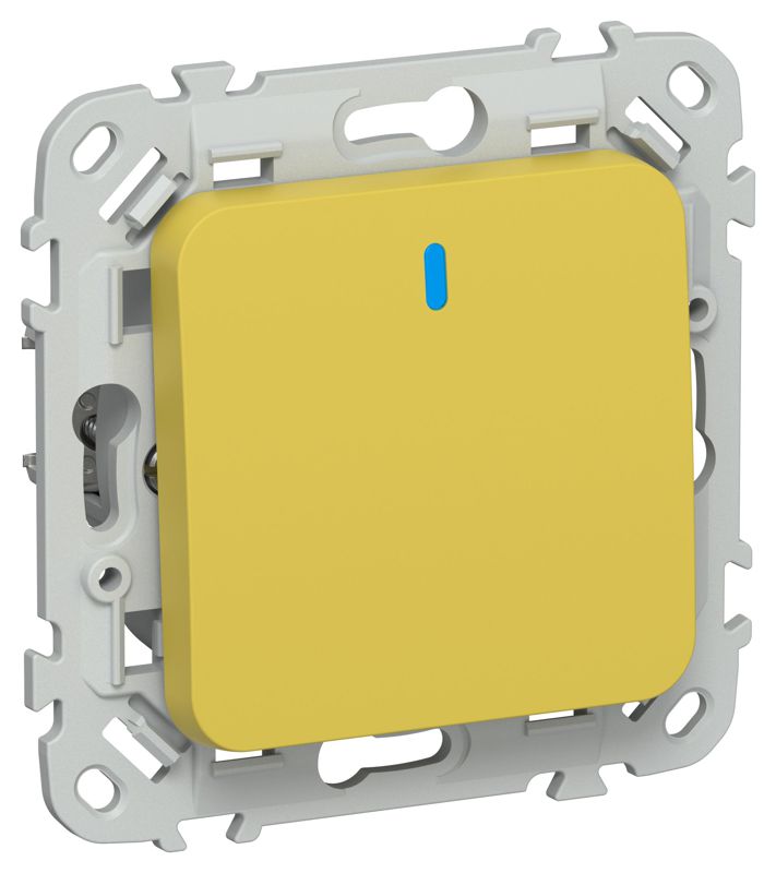 Выключатель 1-кл. СП FLITE ВС11-1-1-ФлЖК 10А с индикацией механизм желт. карри IEK FI-V10-1-10-1-K44