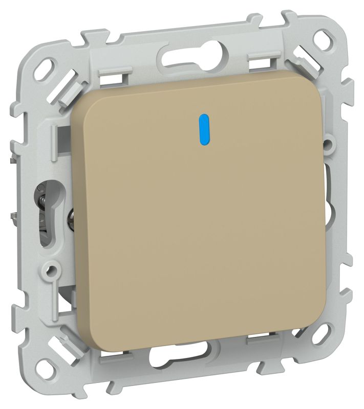 Выключатель проходной 1-кл. СП FLITE ВС61-1-1-ФлХ 10А с индикацией механизм хаки IEK FI-V12-1-10-1-K59