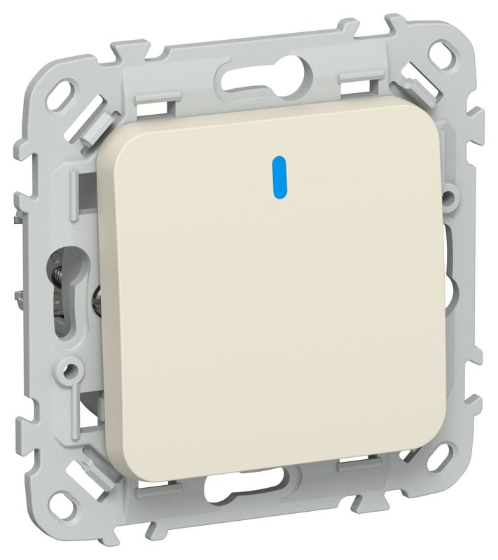 Выключатель проходной 1-кл. СП FLITE ВС61-1-1-ФлСл 10А с индикацией механизм сливочный IEK FI-V12-1-10-1-K86