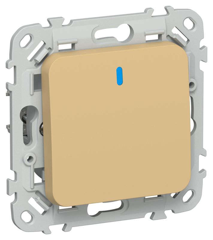 Выключатель проходной 1-кл. СП FLITE ВС61-1-1-ФлШм 10А с индикацией механизм шамуа IEK FI-V12-1-10-1-K89