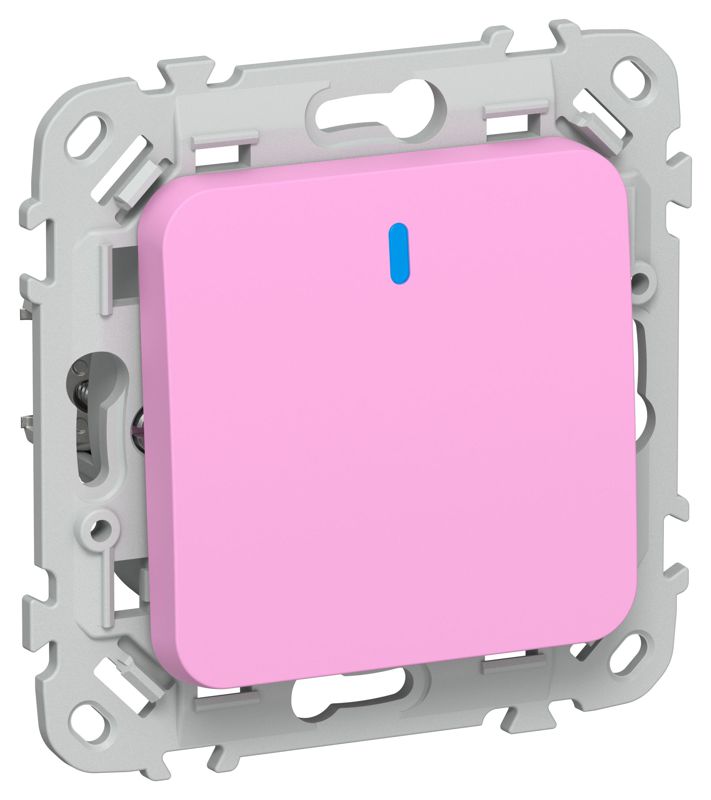 Выключатель кнопочный 1-кл. СП FLITE ВС11-2-1-ФлПр 10А с индикацией механизм пурпур. IEK FI-V14-1-10-1-K99