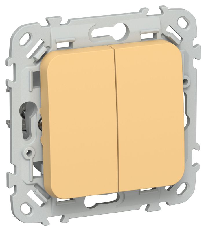 Выключатель жалюзи СП FLITE ВЖ52-2-0-ФлЗ 10А механизм золотарник IEK FI-V15-0-10-1-K90