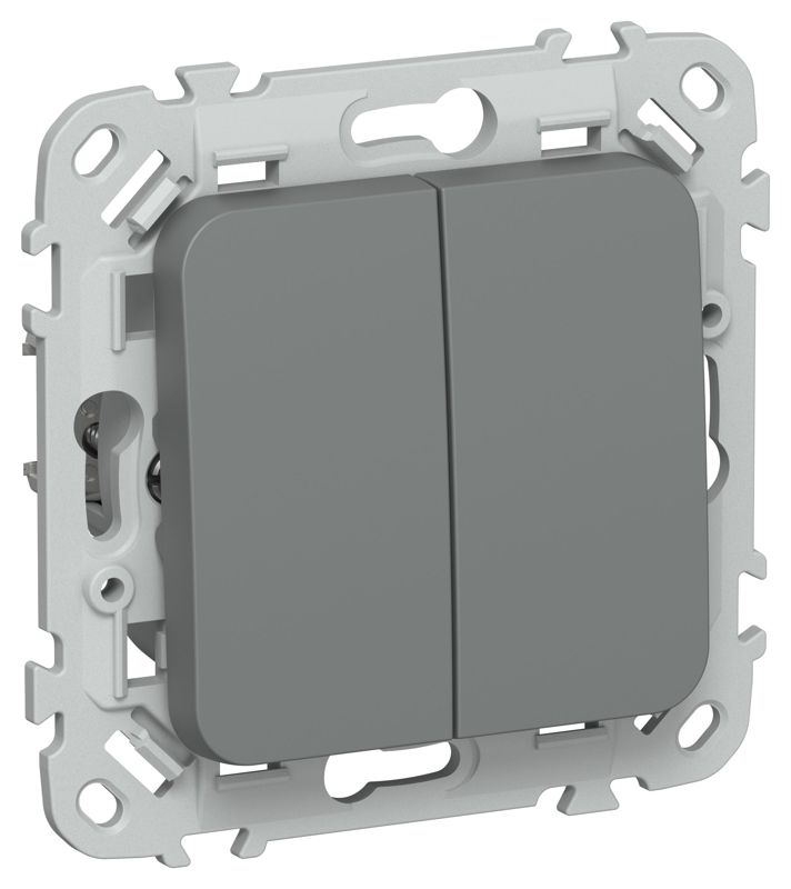 Выключатель 2-кл. СП FLITE ВС12-1-0-ФлМА 10А механизм мокрый асфальт IEK FI-V20-0-10-1-K80