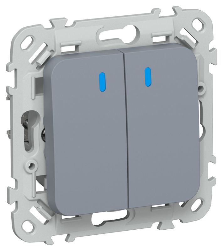 Выключатель 2-кл. СП FLITE ВС12-1-1-ФлМ 10А с индикацией механизм маренго IEK FI-V20-1-10-1-K35