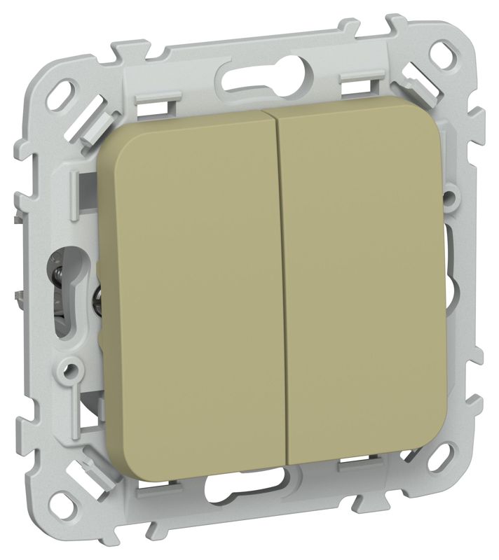 Выключатель проходной 2-кл. СП FLITE ВС62-1-0-ФлО 10А механизм олив. IEK FI-V22-0-10-1-K26
