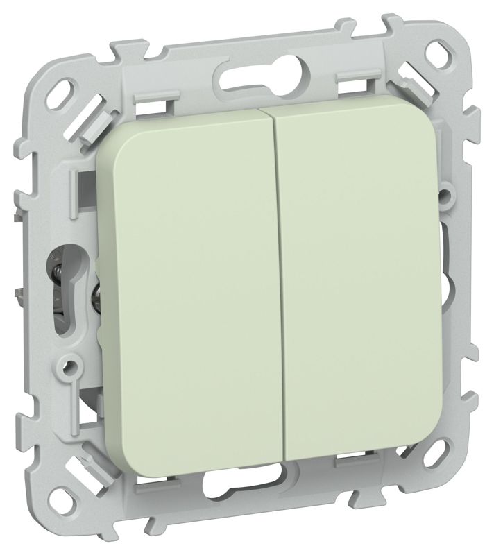 Выключатель проходной 2-кл. СП FLITE ВС62-1-0-ФлП 10А механизм панг IEK FI-V22-0-10-1-K92