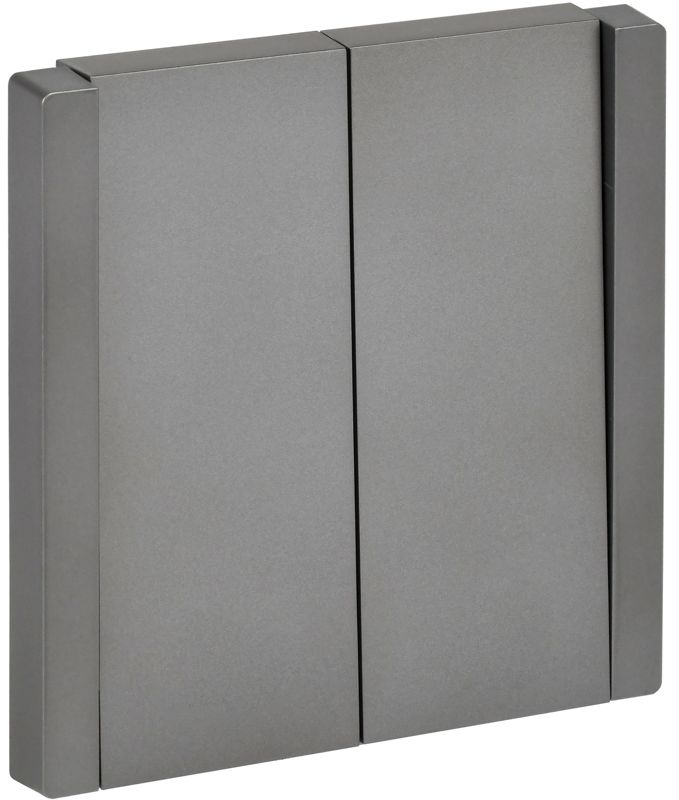 Выключатель 2-кл. СП FORTE&PIANO 10А FP505 сталь IEK FP-V20-0-10-1-K46