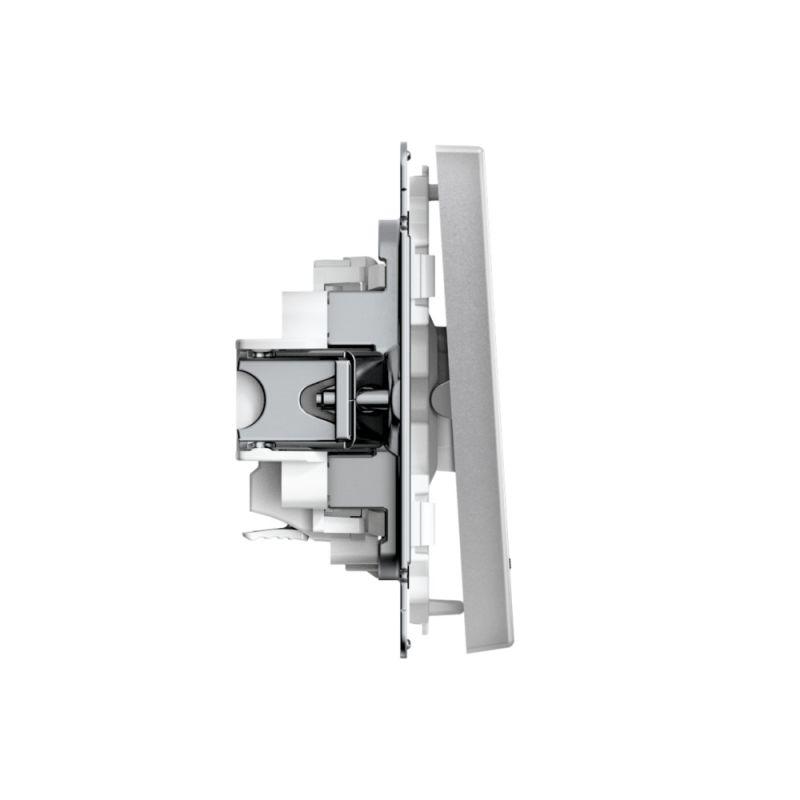 Выключатель 1-кл. ArtGallery 10AX с подсветкой быстрозажим. клем. механизм алюм. SE GAL000313S