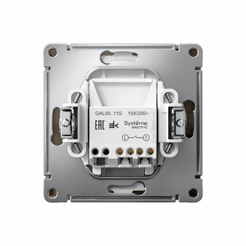 Выключатель 1-кл. ArtGallery 10AX быстрозажим. клем. механизм шампань SE GAL000511S