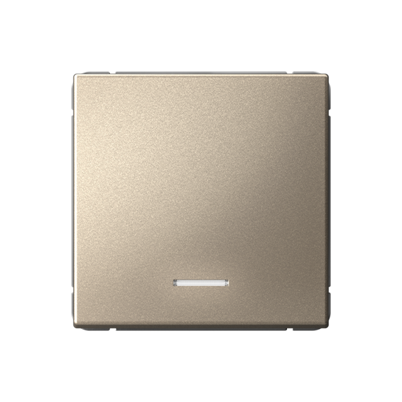 Выключатель кнопочный 1-кл. ArtGallery 10А с подсветкой механизм шампань SE GAL000516