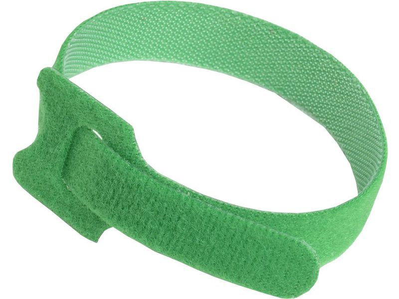 Хомут-липучка для кабеля 14х310мм с мяг. застеж. зел. (уп.100шт) ITK HKVG-W14-L310