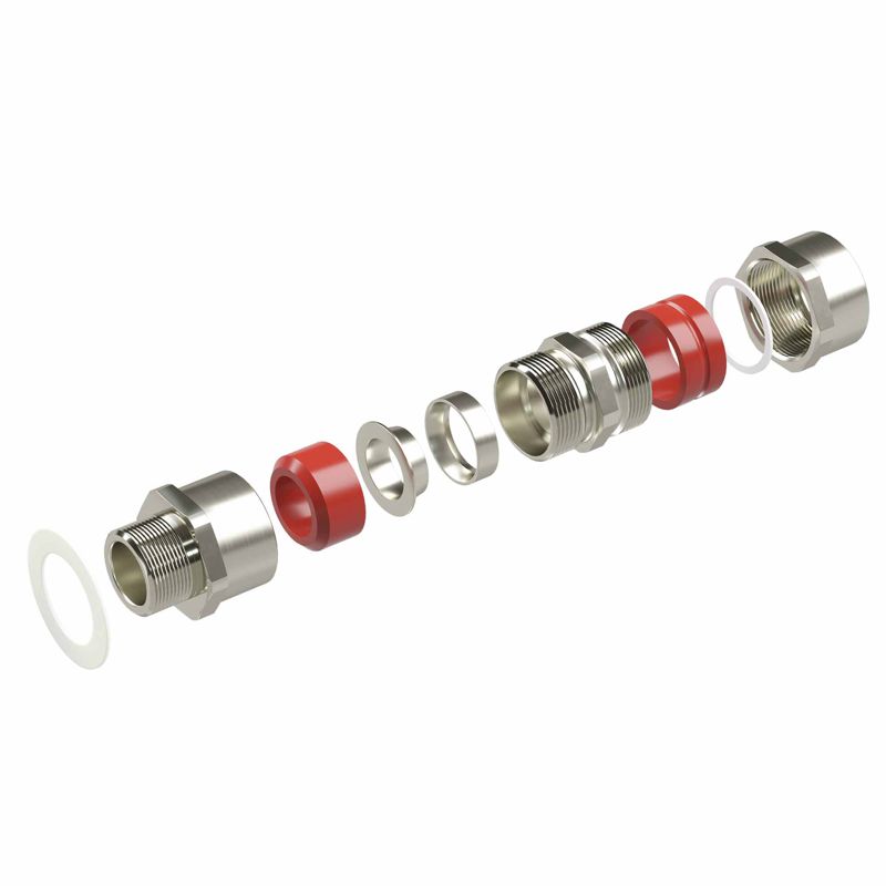 Ввод кабельный серии КА для бронир. кабеля М25х1.5 d11.8-18мм D15-25мм никелированная латунь IP66/IP68 DKC KA3MHK