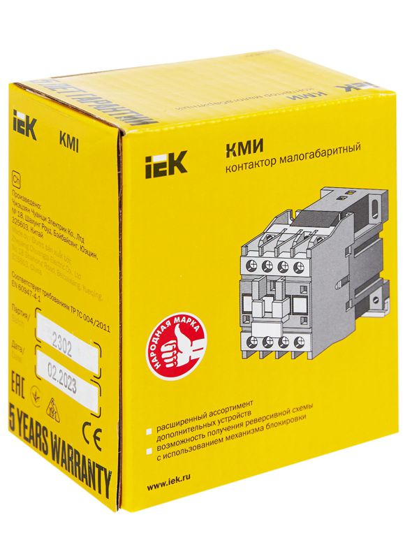 Контактор КМИ-11210 12А 24В/АС3 1НО KARAT IEK KKM11-012-024-10